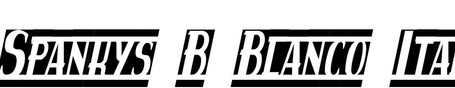 Spanky's B Blanco Italico Yazı tipi ücretsiz indir